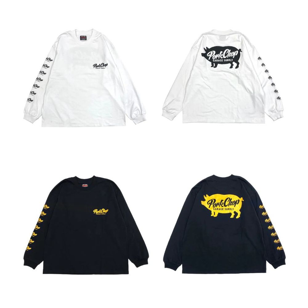 PORKCHOP GARAGE SUPPLY 新作販売告知 / 人気モチーフを採用したロングスリーブTシャツ。