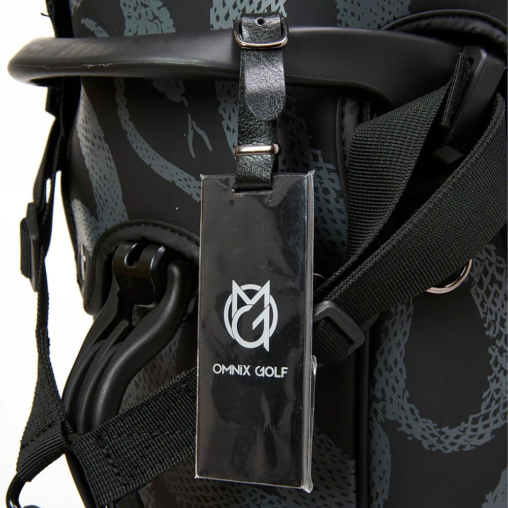×OMNiX GOLF SNAKE PATTERN CADDIE BAG (BLACK) / ×オムニックス ゴルフ コラボ ゴルフ バッグ