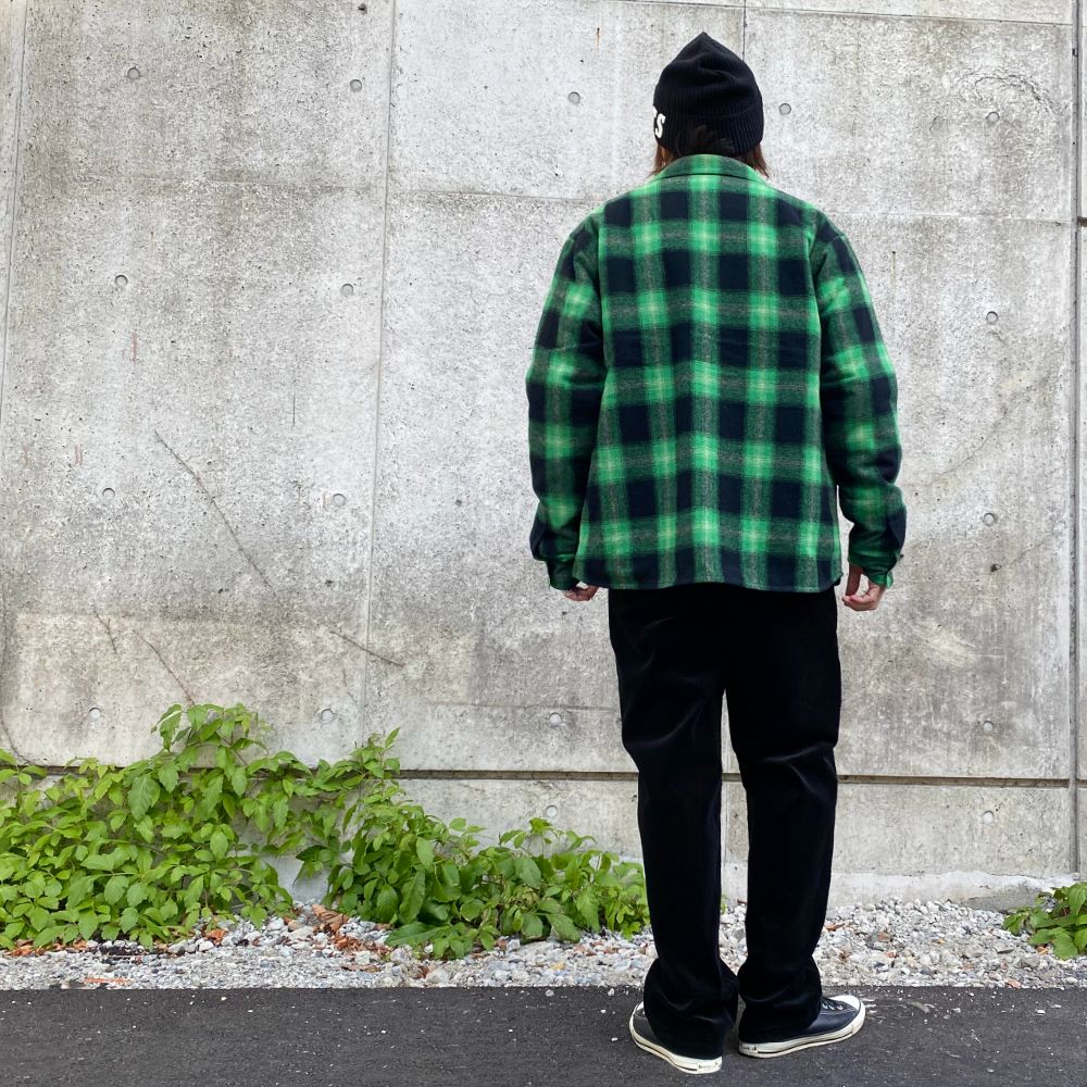 WOOL CHECK SHIRT JKT (GREEN CHECK) / ウール チェック シャツ ジャケット