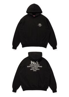 H&S Hooded Sweat Shirt (BLACK) / オリジナル セットアップスウェット パーカー / セットアップ可能