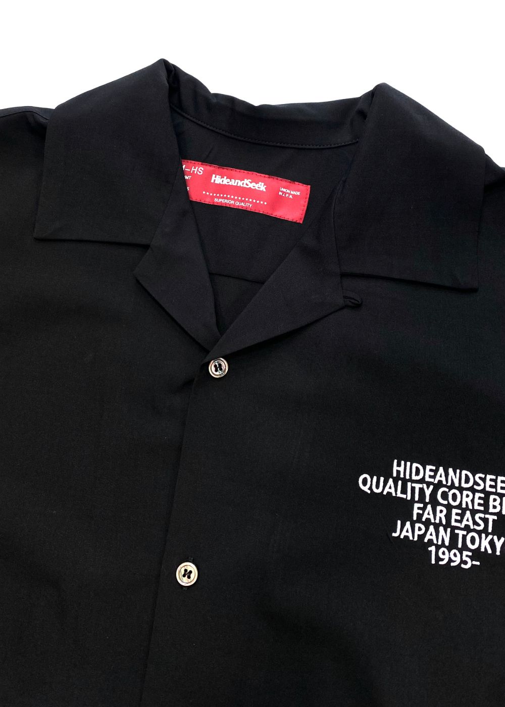 Open Collar L/S Shirt (BLACK) / オリジナル オープンカラー シャツ