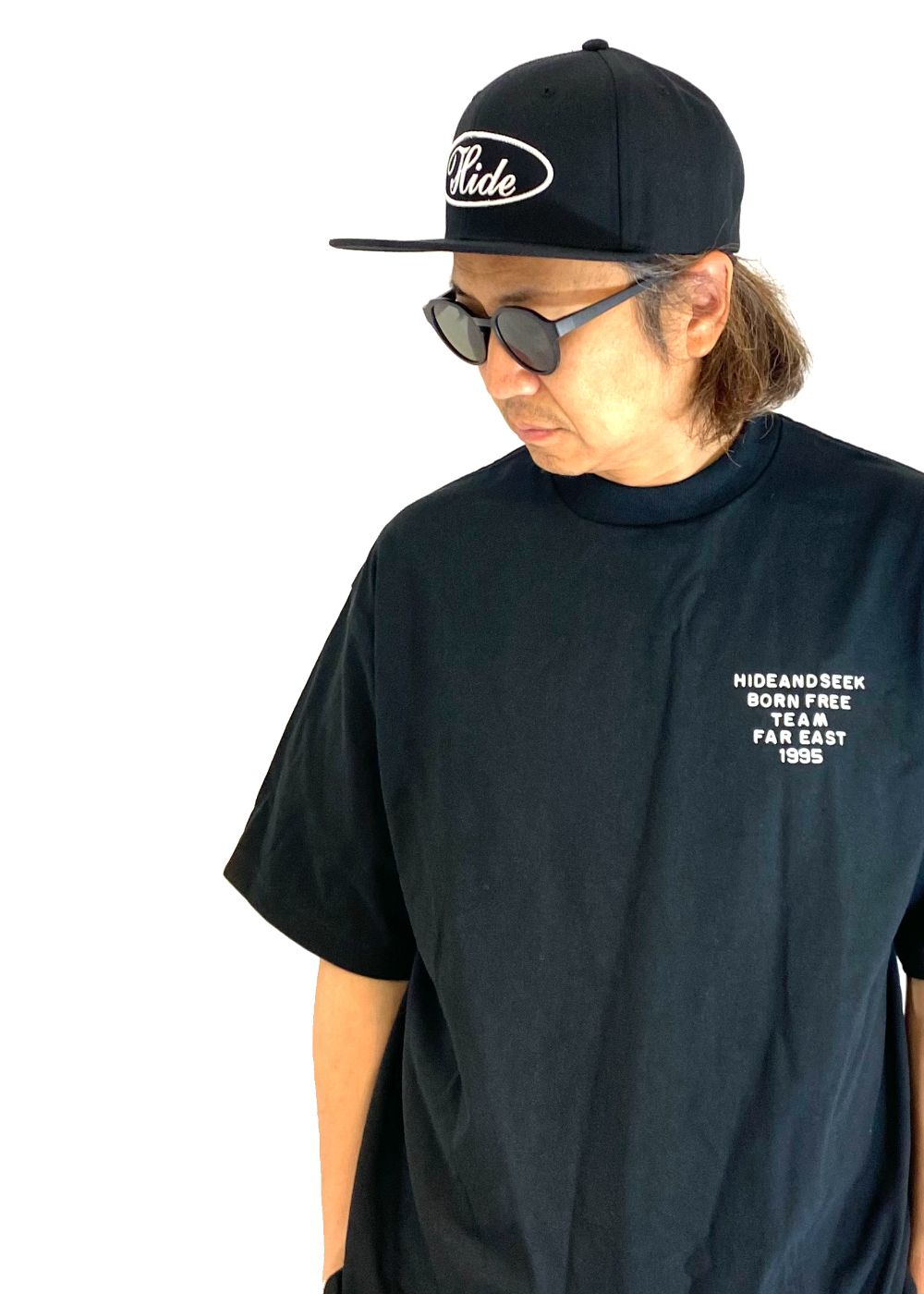 HIDE AND SEEK - Patch Baseball CAP (BLACK) / ロゴワッペン