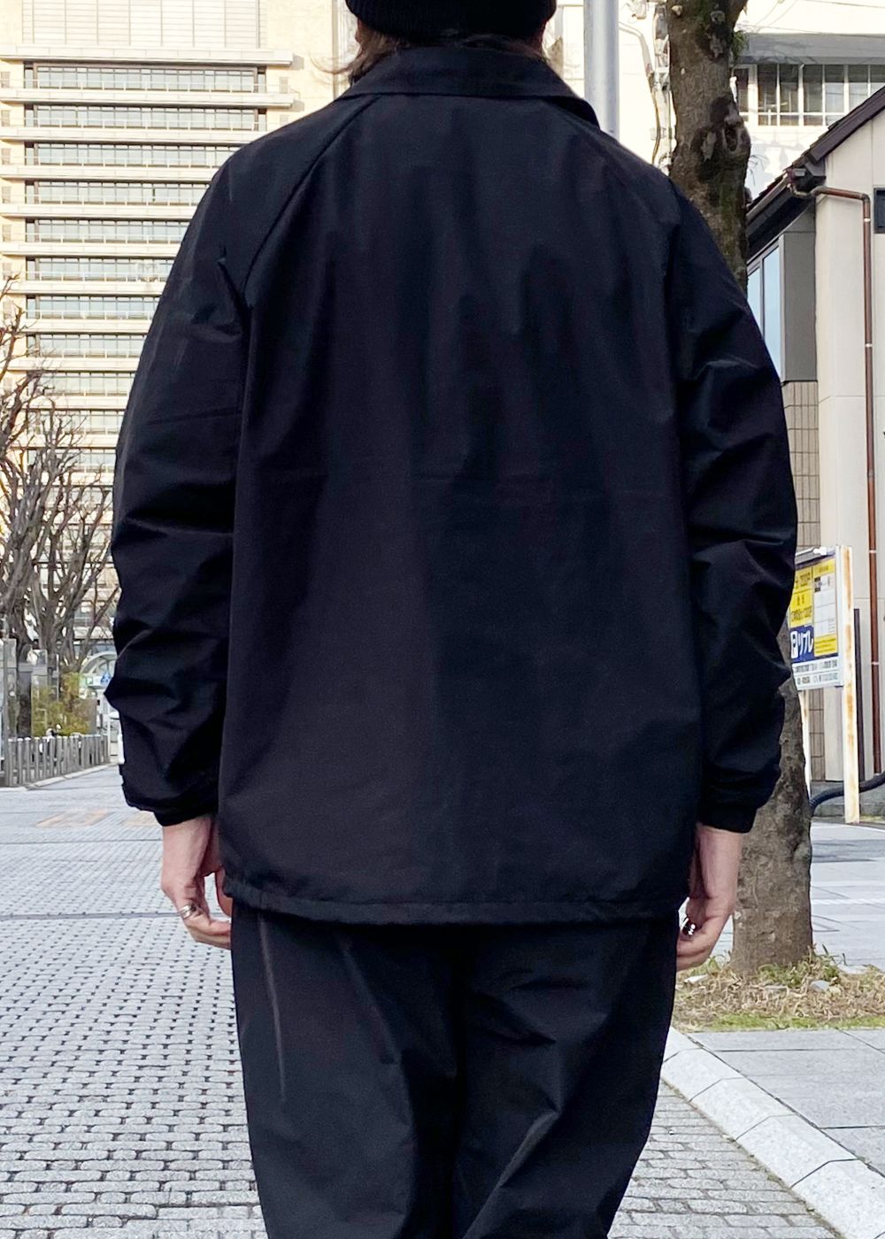 Coaches Jacket (BLACK) / ナイロン コーチ ジャケット / セットアップ可能