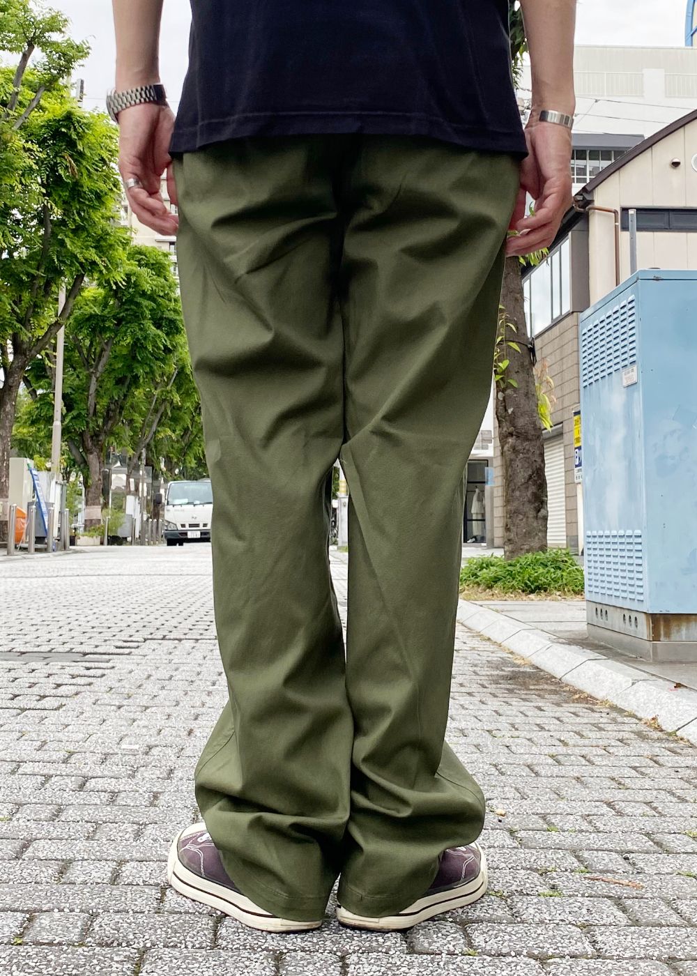 COTTON EASY PANTS (KHAKI) / コットン イージー パンツ