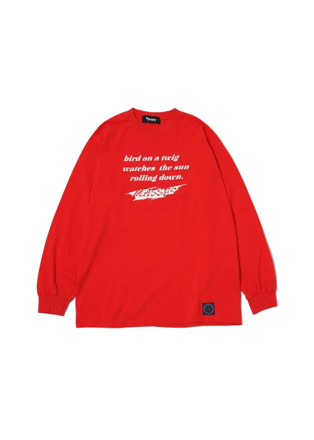 PRINT L/S TEE (×MASSES) (RED) / マシス コラボレーション プリントロンT