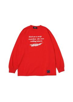 PRINT L/S TEE (×MASSES) (RED) / マシス コラボレーション プリントロンT