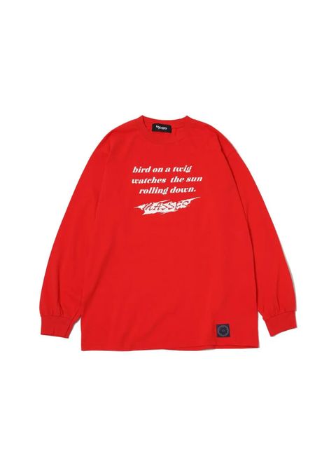 PRINT L/S TEE (×MASSES) (RED) / マシス コラボレーション プリントロンT