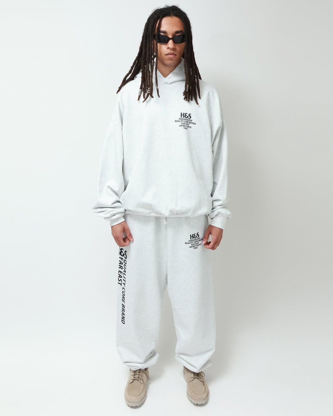 【ラスト1点】H&S Sweat Pant (LIGHT GRAY) / オリジナル セットアップスウェットパンツ / セットアップ可能