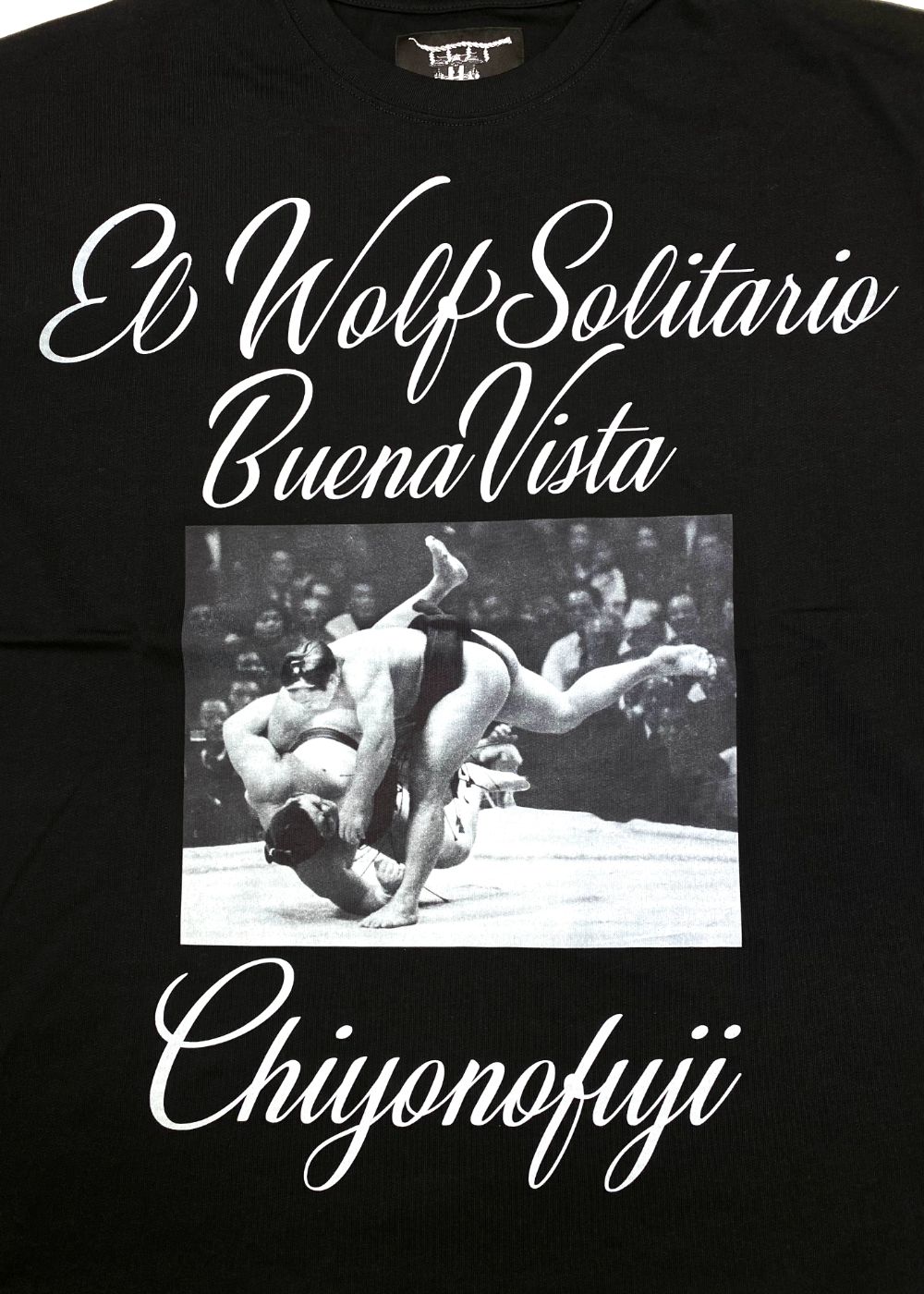 【千代の富士×BUENA VISTA】El wolf solitario tee tres (BLACK) / ×千代の富士 コラボ Tシャツ