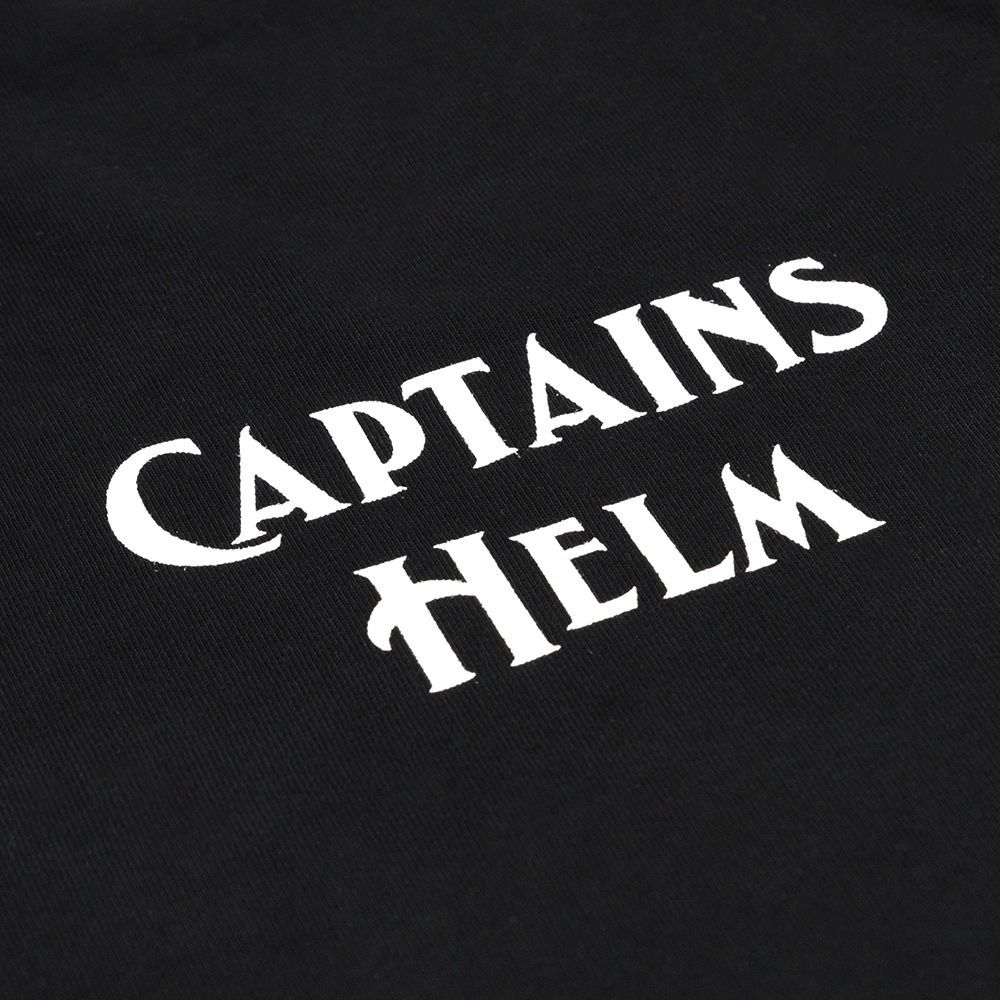 HELM FADE LOGO TEE (WASHED BLACK) / ロゴ プリント Tシャツ