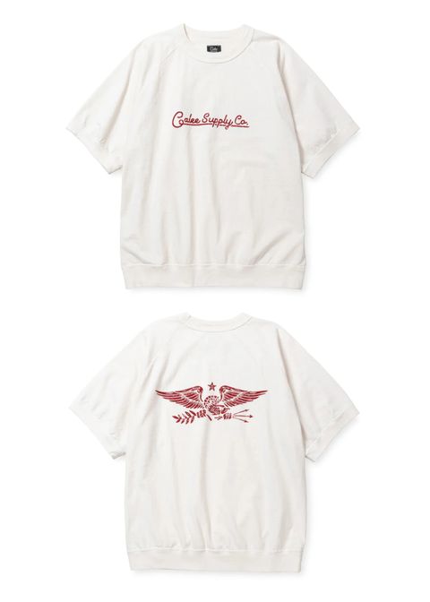 VINTAGE REPRODUCT RAGLAN S/S CS (WHITE) / ヴィンテージ 半袖スウェットタイプ ロゴプリント Tシャツ