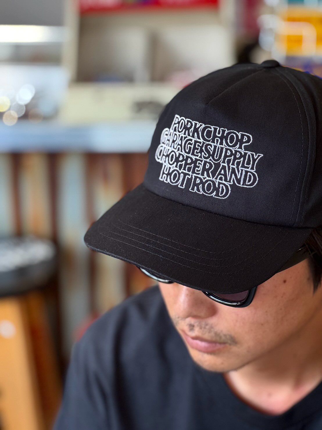 C&H LOGO COTTON CAP (BLACK) / ロゴ 刺繍 キャップ
