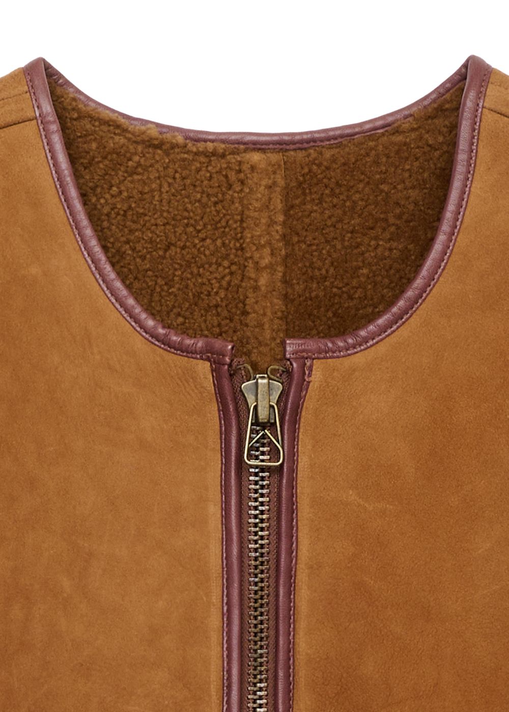 Vegan Mouton Vest (BROWN) / ビーガン ムートン ベスト