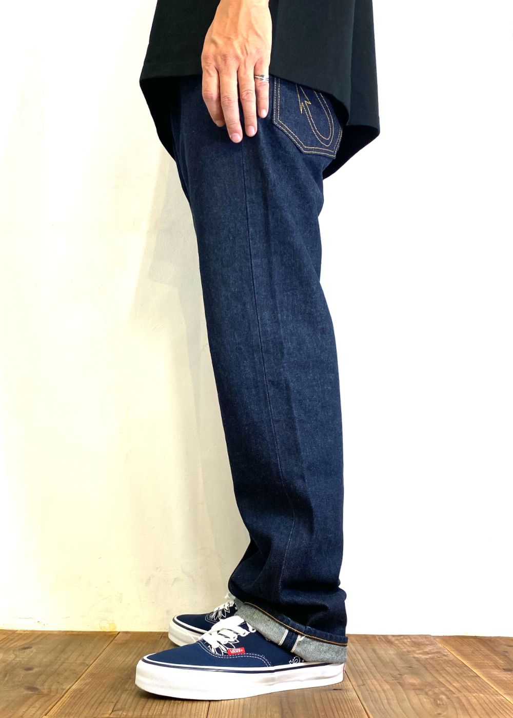 INDIGO DENIM PANTS ONE WASH (DARK INDIGO) / ワンウォッシュ デニム パンツ