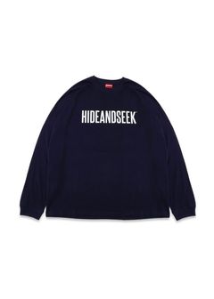 Logo L/S Tee(25ss Front) Big Silhouette (NAVY) / ロゴ プリント ロングスリーブ Tシャツ