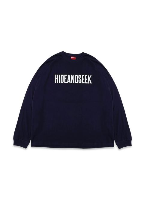 Logo L/S Tee(25ss Front) Big Silhouette (NAVY) / ロゴ プリント ロングスリーブ Tシャツ