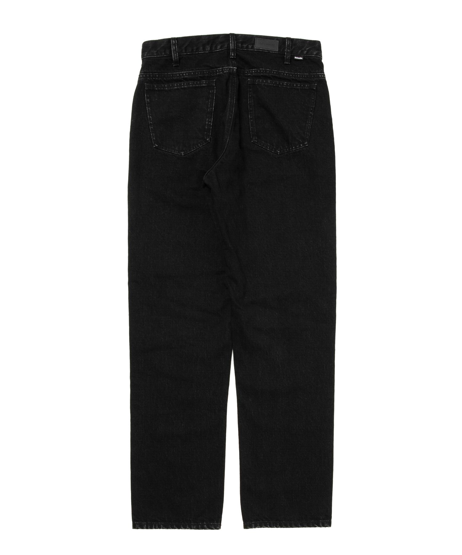 R9 05 WASHDENIM PANTS (BLACK) / テーパード  デニム パンツ