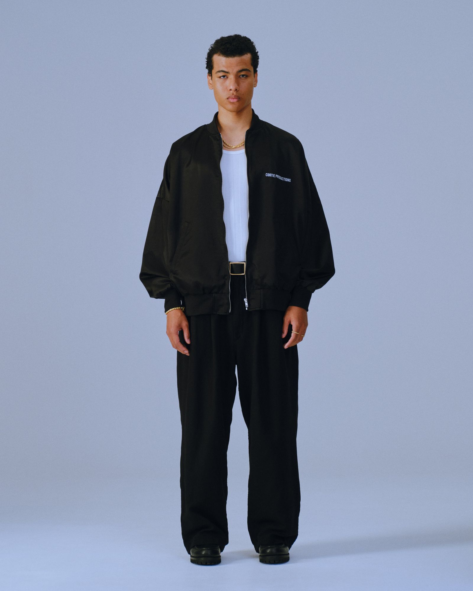 COOTIE PRODUCTIONS - C/R Satin Embroidery Blouson (BLACK