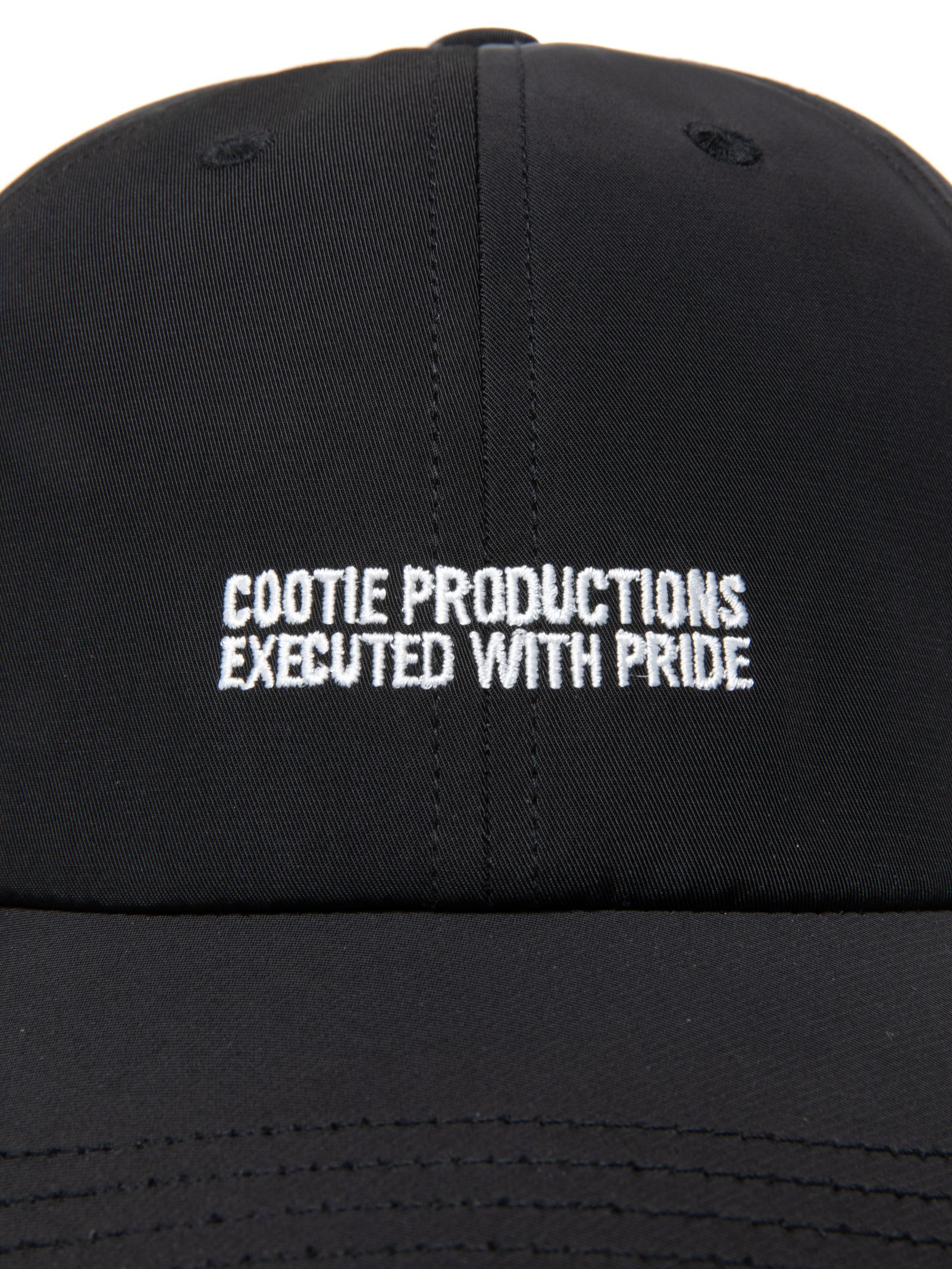 COOTIE PRODUCTIONS - POLYESTER 6 PANEL CAP (BLACK) / ポリエステル