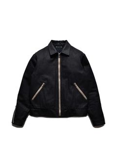 【ラスト1点】Black Coating Denim Riders JKT (BLT) / ブラック コーティング デニム ライダース ジャケット