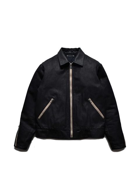 【ラスト1点】Black Coating Denim Riders JKT (BLT) / ブラック コーティング デニム ライダース ジャケット