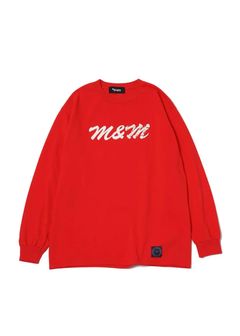 PRINT L/S TEE (×MASSES) (RED) / マシス コラボレーション プリントロンT