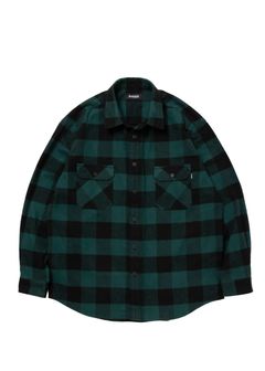 R9 BUFFALO CHECK SHIRT (GREEN) / バッファローチェック シャツ