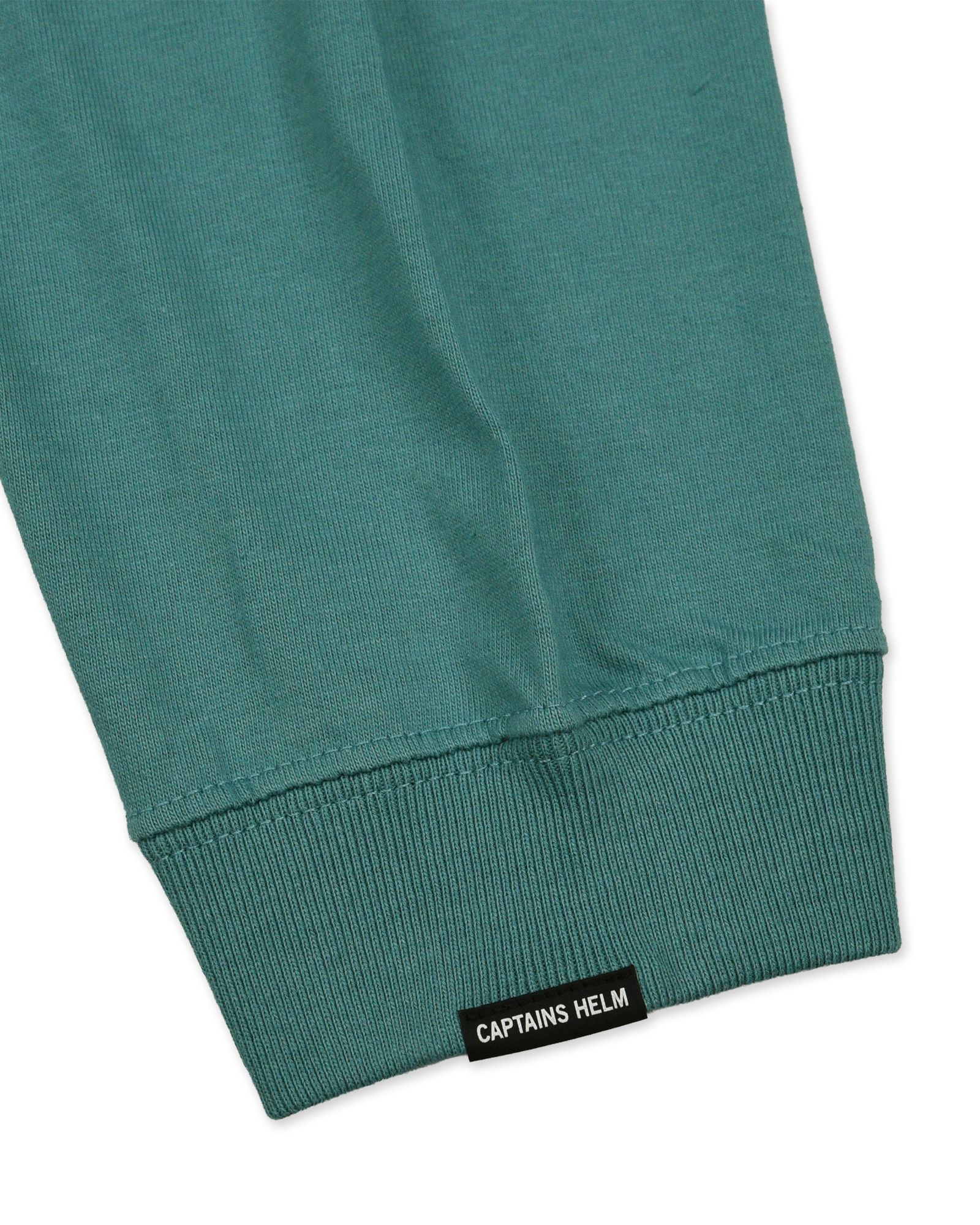 TRADEMARK LOGO LS TEE (GREEN) / ロゴ プリント ロンT