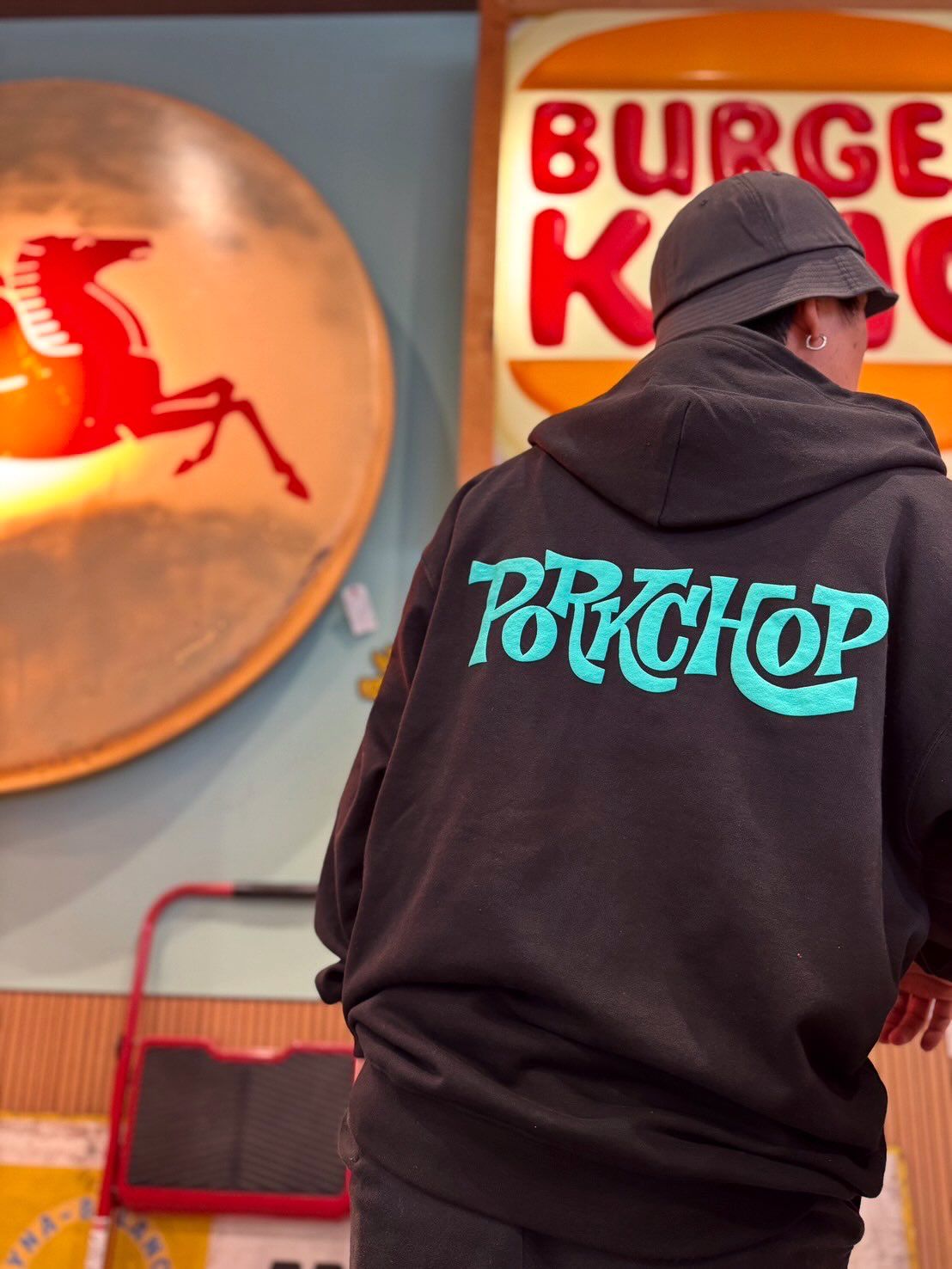 SC LOGO ZIP UP HOODIE (BLACK) / SC ロゴ スウェット ジップパーカー