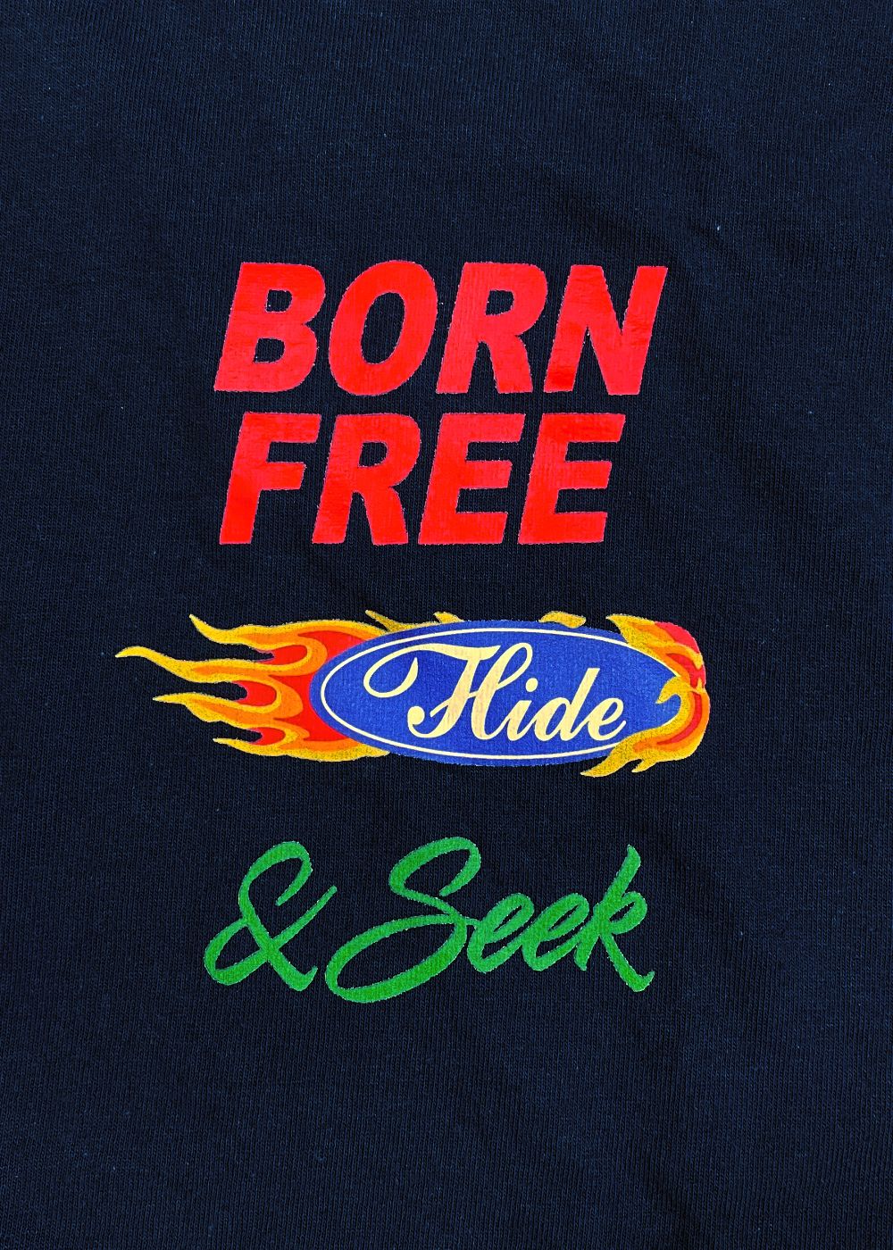 HIDE AND SEEK - Racing L/S Tee (NAVY) / レーシングロゴ ロングスリーブ Tシャツ | LOOPHOLE