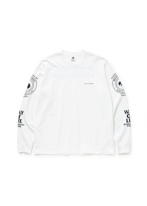 TWO WHEEL L/S TEE (WHITE) / 2ウィール ロング Tシャツ