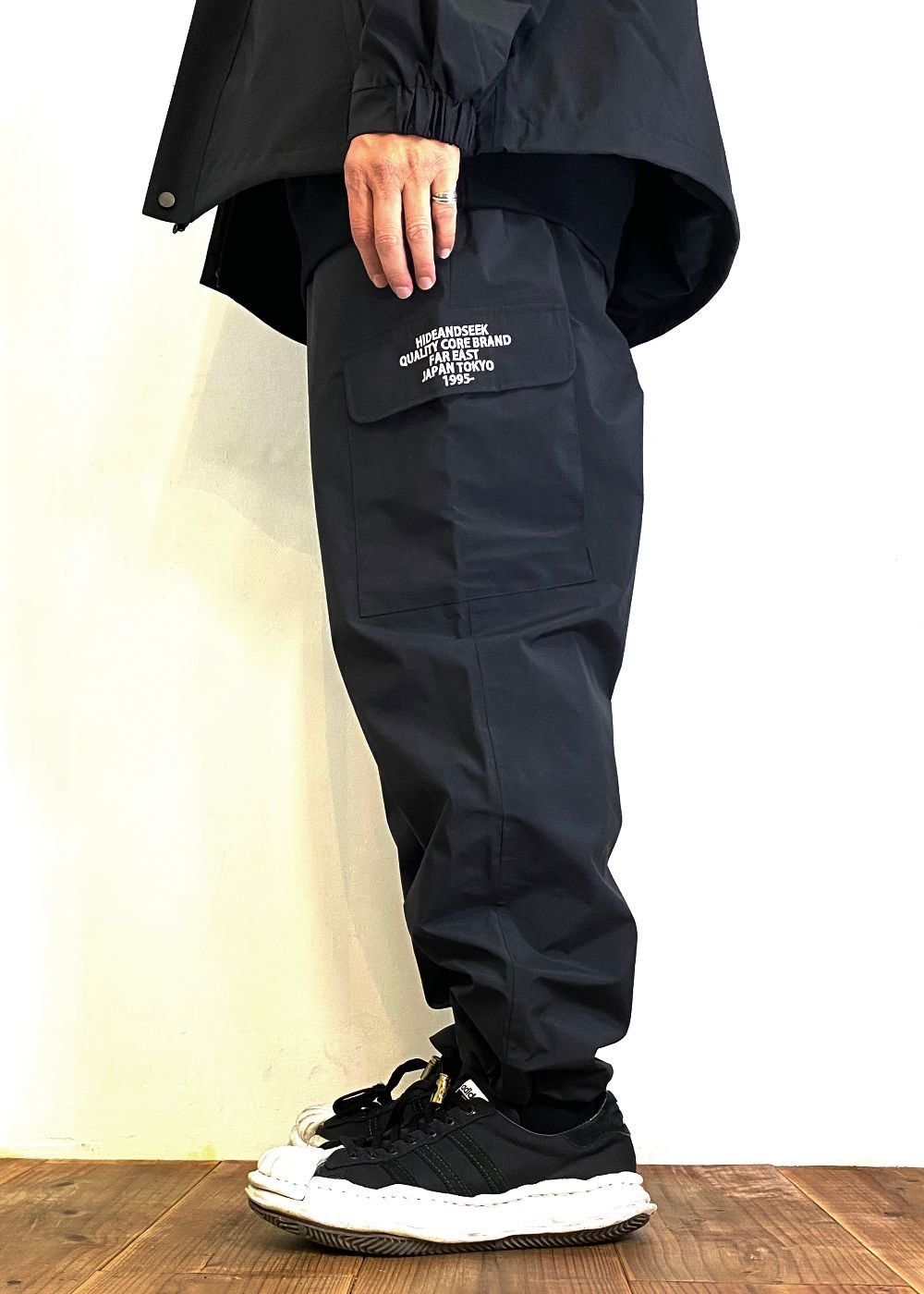 Nylon 6P Pant (BLACK) / ナイロン 6ポケット トラックパンツ / セットアップ可能