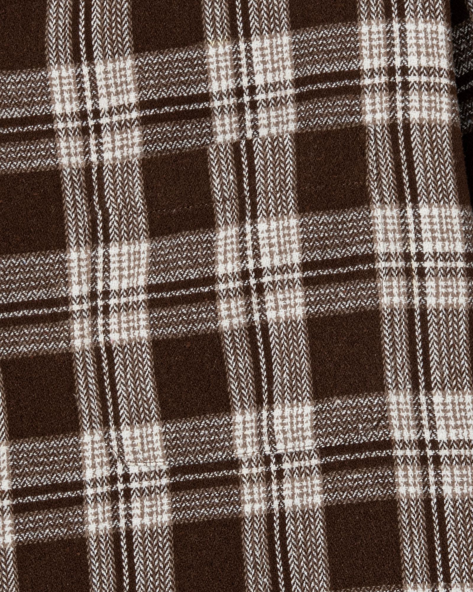 FIVE BROTHER Ex. L/S CHECK SHIRT "VIN" (BROWN) / ファイブ ブラザー コラボ チェック シャツ