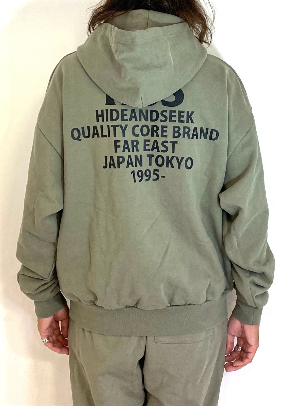H&S Hooded Sweat Shirt (OLIVE DRAB) / オリジナル セットアップスウェット パーカー / セットアップ可能