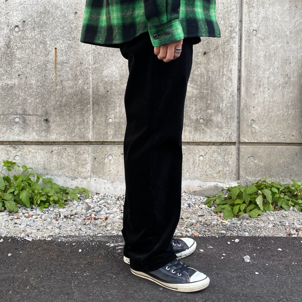 CORDUROY EASY PANTS (BLACK) / コーデュロイ イージー パンツ