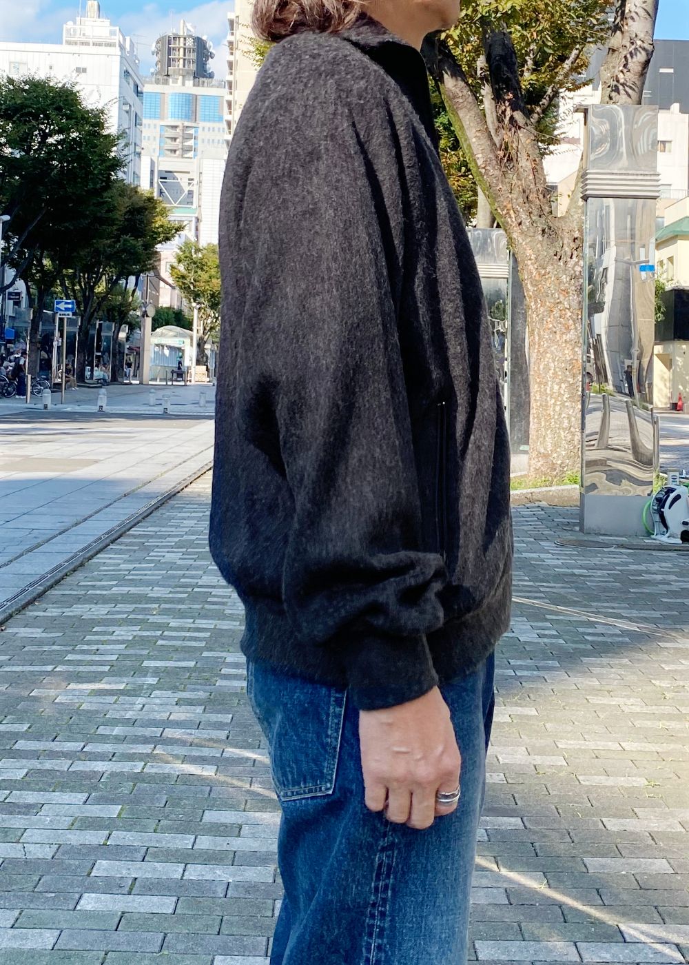 A.Wool Shaggy Track Jacket (CGR) /  ウール シャギー トラック ジャケット