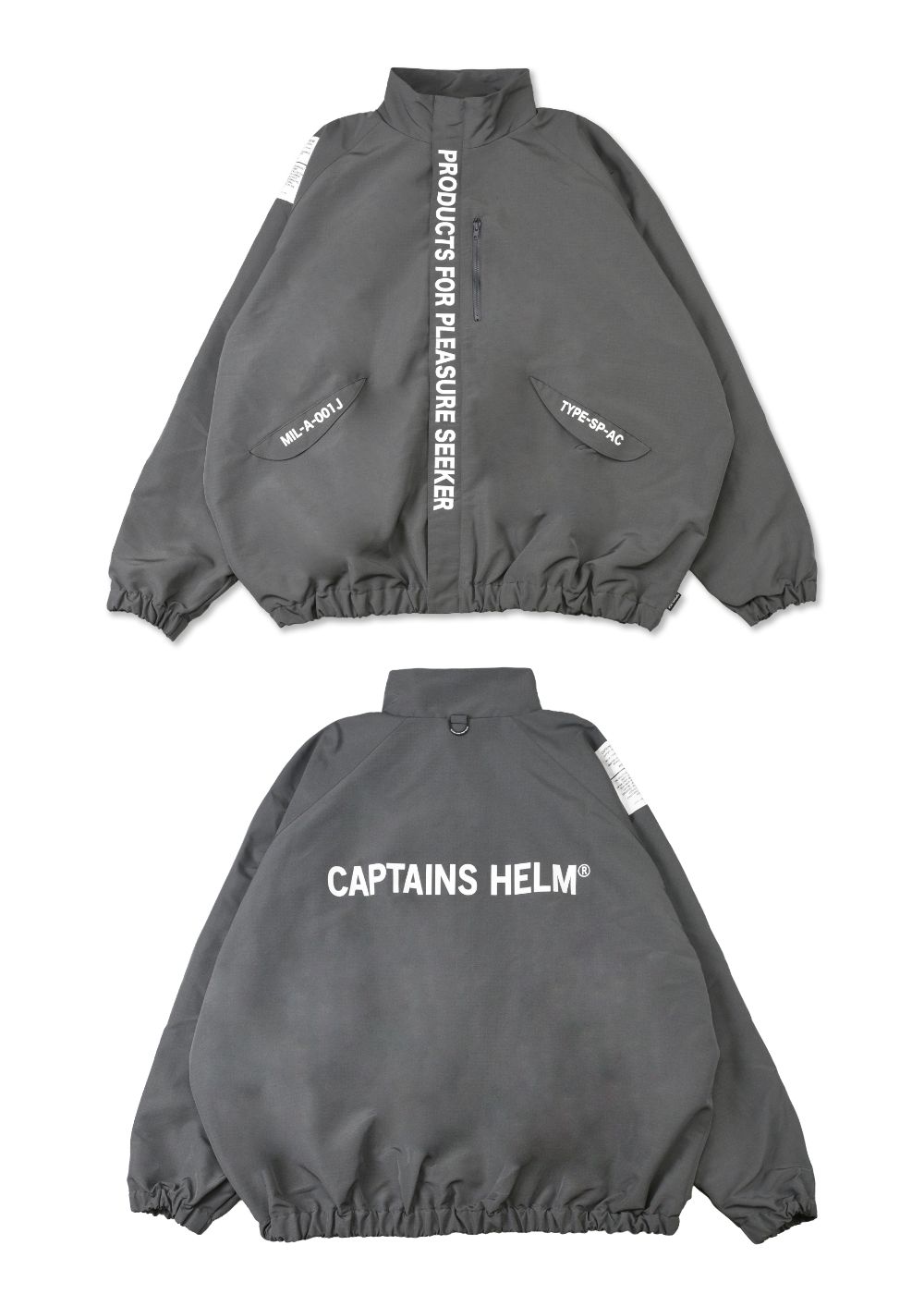 MIL SEEKERS NYLON JACKET (GRAY) / リップストップ ナイロン トラック ジャケット / セットアップ可能