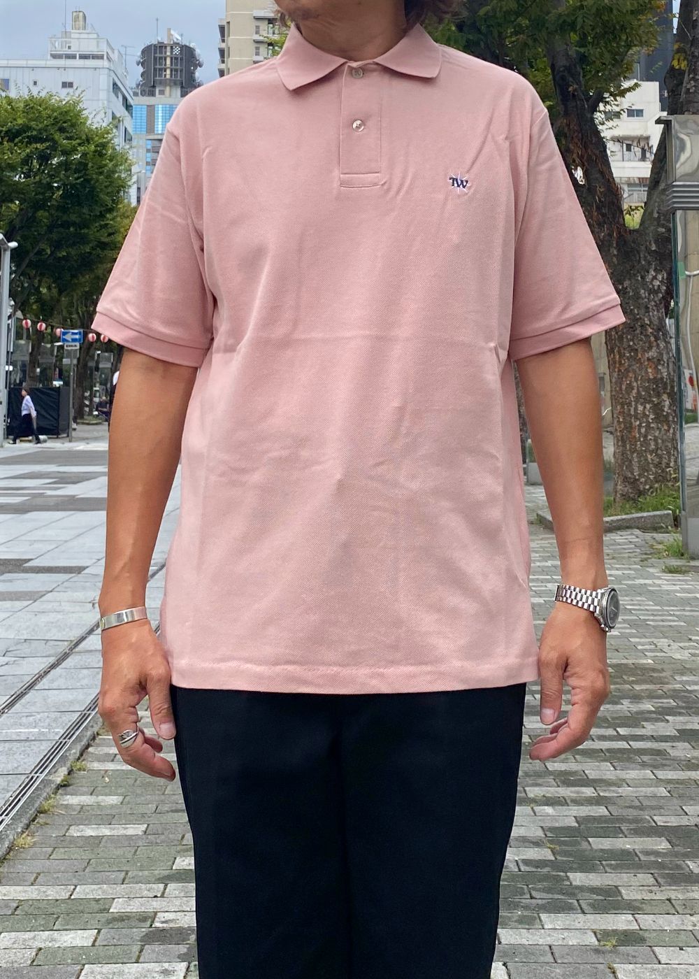 GDC×TW Polo Shirt (PINK) / ×TW コラボ ポロシャツ