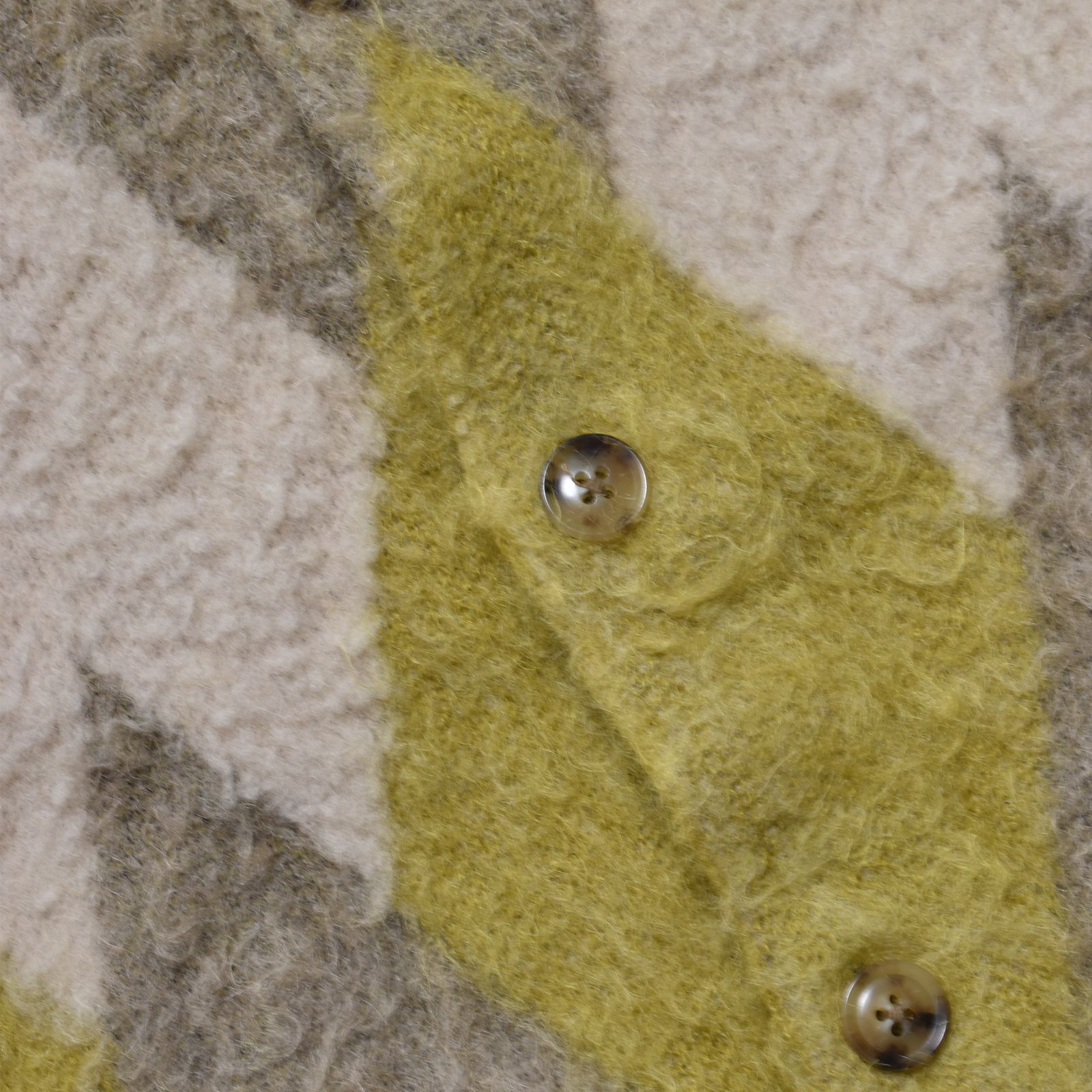 Mohair Argyle Knit Cardigan (YPT) /  アーガイル モヘアニット カーディガン