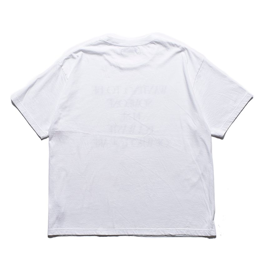 WANTING TO BE SOMEONE T-SH (WHT) / タイポグラフィ プリント Tシャツ
