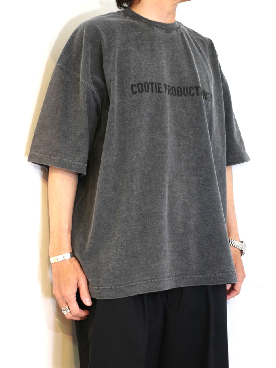 COOTIE PRODUCTIONS - Pigment Dyed S/S Tee (BLACK) / ピグメントダイ