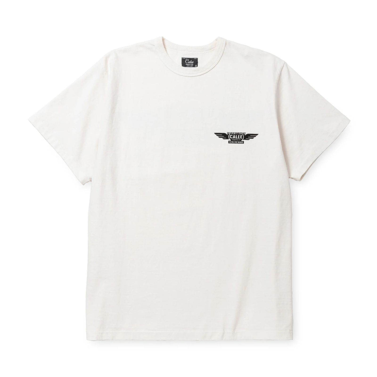 BINDER NECK WING LOGO VINTAGE TEE ＜NATURALLY PAINT DESIGN＞ (WHITE) / ×ナチュラリーペイント コラボ Tシャツ