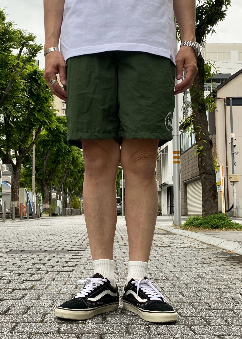 HYBRID SHORTS (KHAKI) / ナイロン イージーショーツ