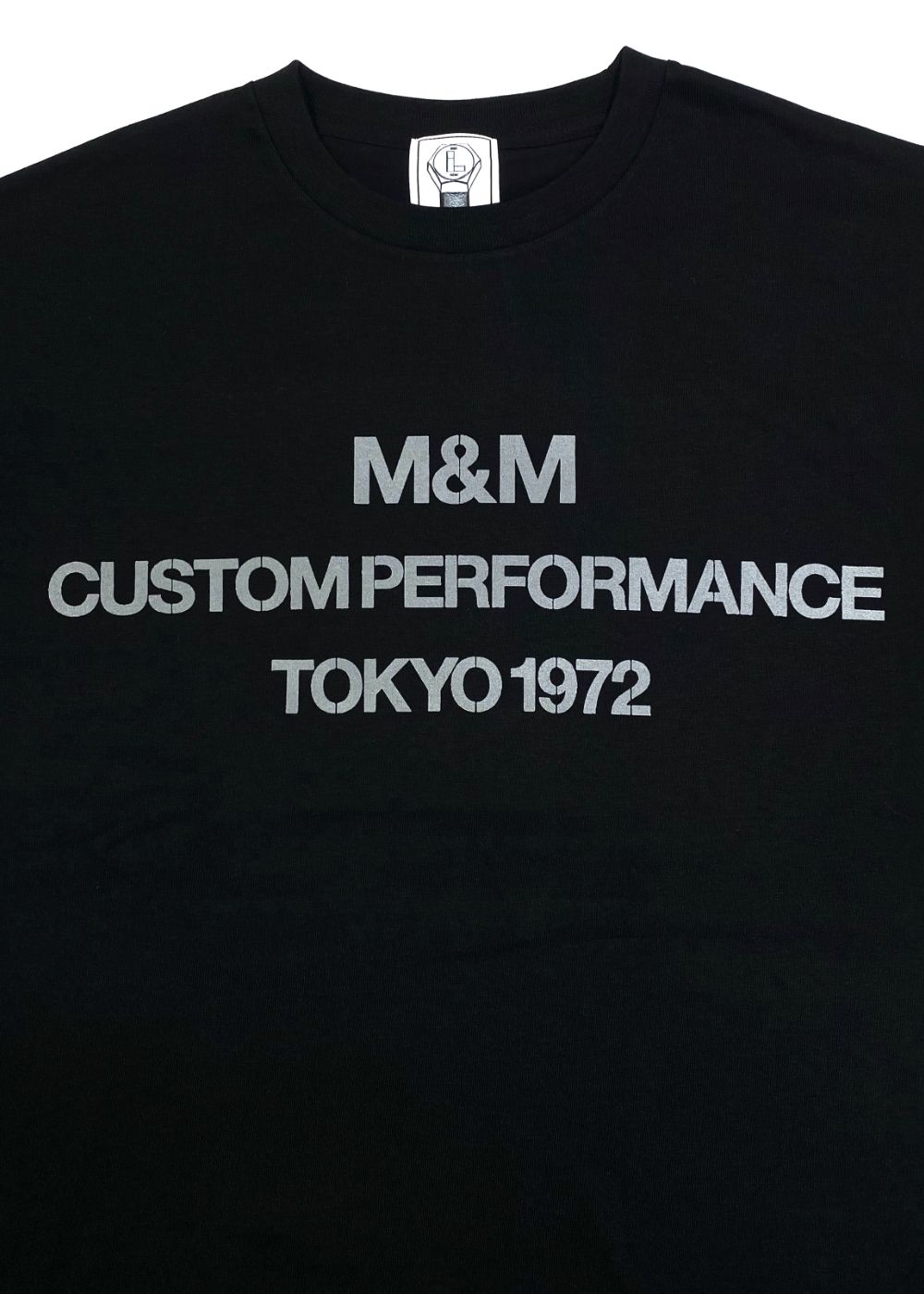 【ラスト1点】PRINT TEE (BLACK) / ステンシル ロゴ プリント Tシャツ