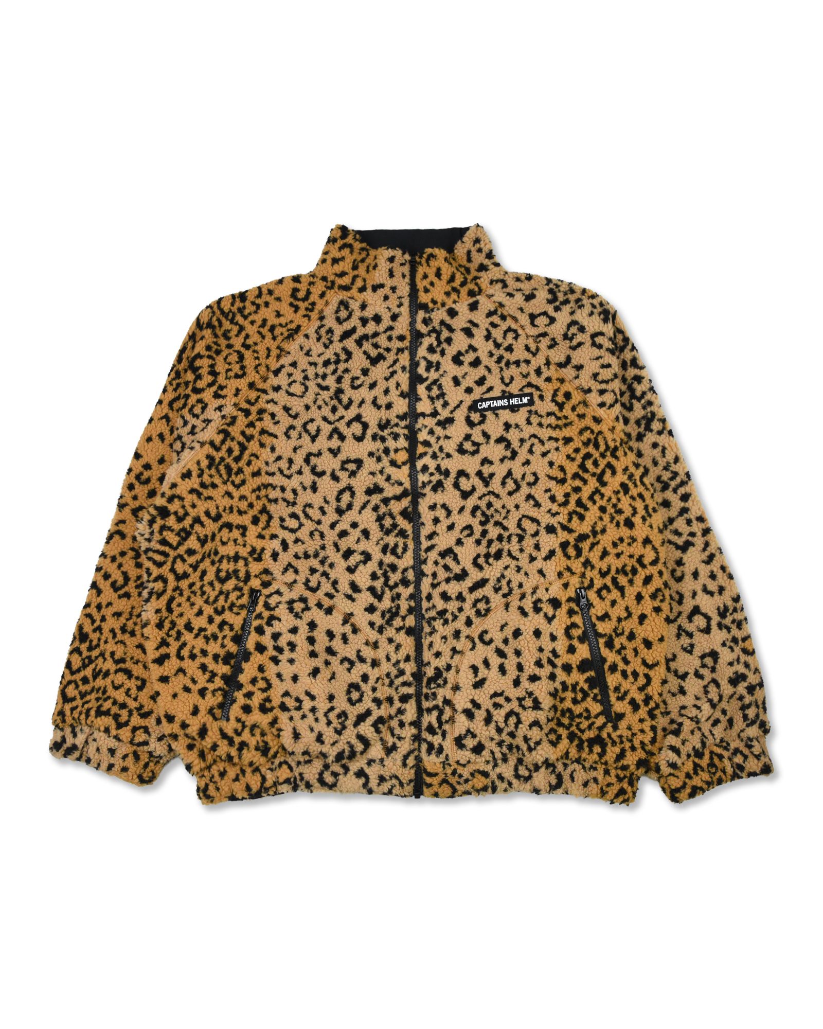 REVERSIBLE FLEECE JACKET (BLACK×LEOPARD) / リバーシブル フリース ジャケット