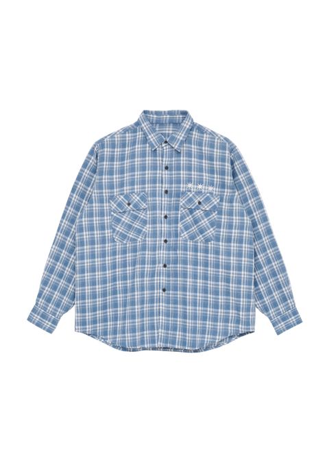 Flannel Shirt (BLUE) / チェック コットン ネルシャツ