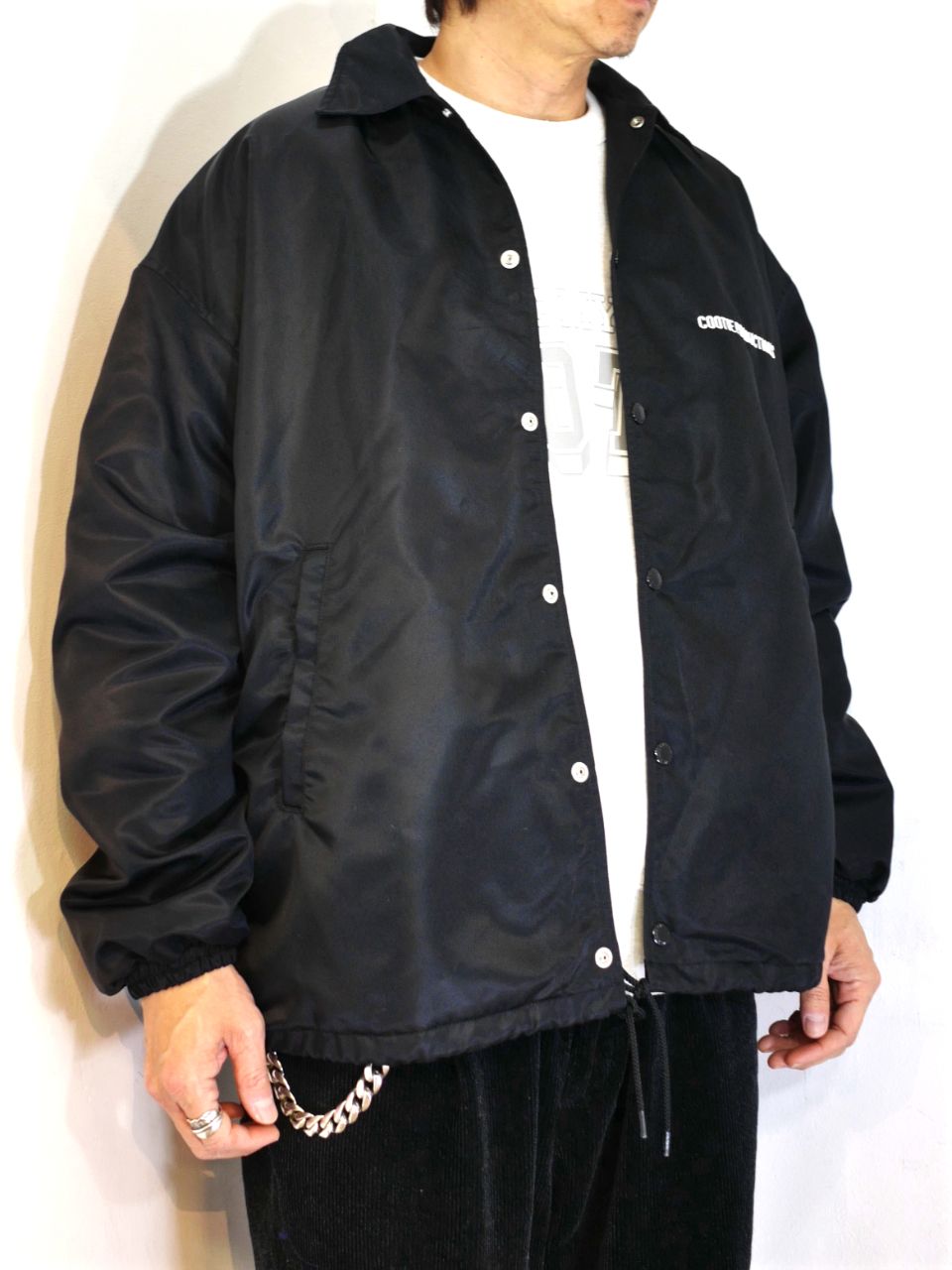 COOTIE PRODUCTIONS - Nylon Coach Jacket (BLACK) / ロゴ