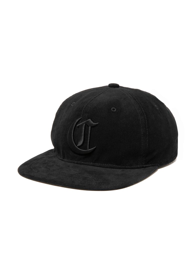 COOTIE PRODUCTIONS - Corduroy 6 Panel Cap (BLACK×BLACK 