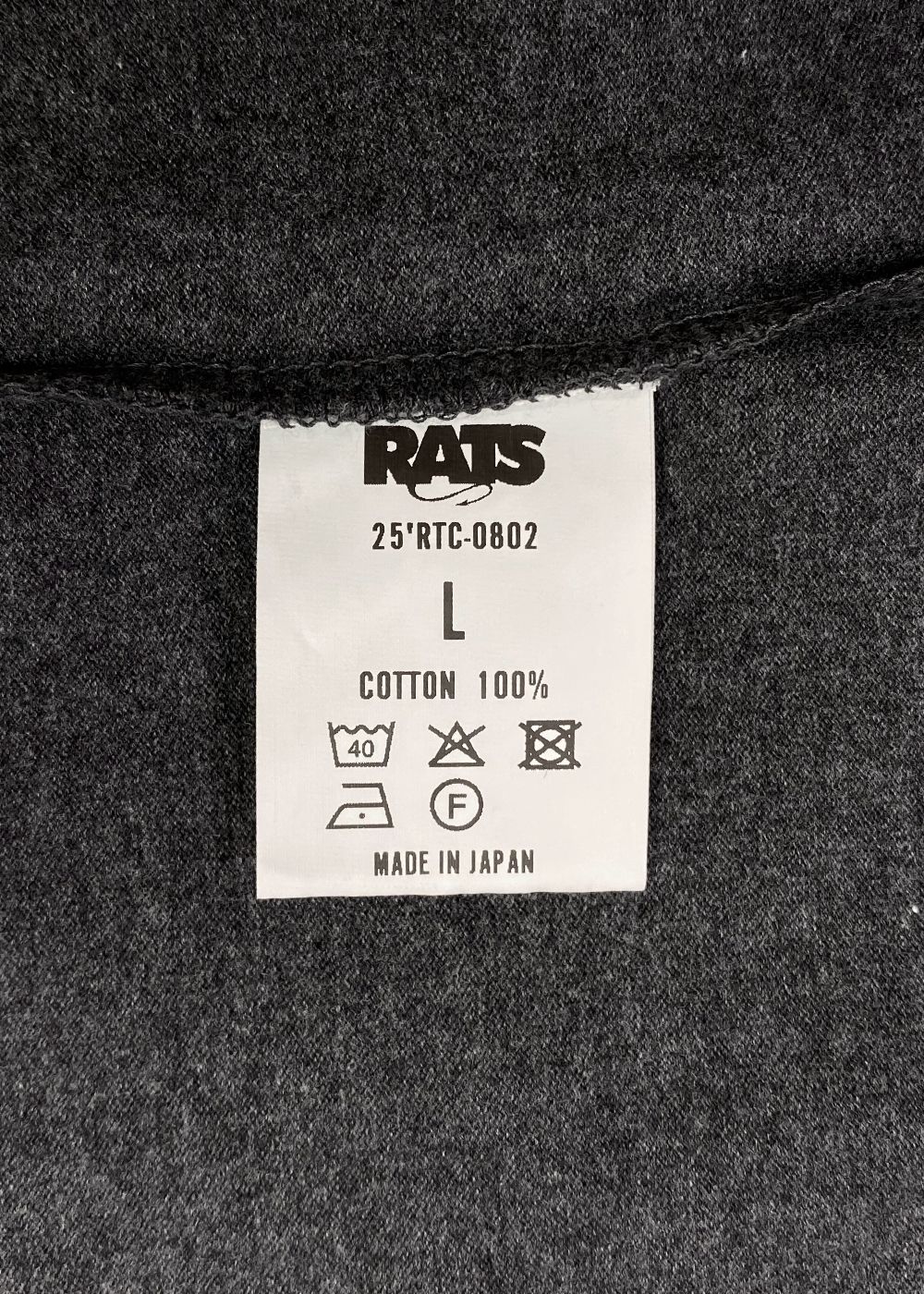 RATS - 【ラスト1点】TWO WHEEL L/S TEE (CHARCOAL) / 2ウィール