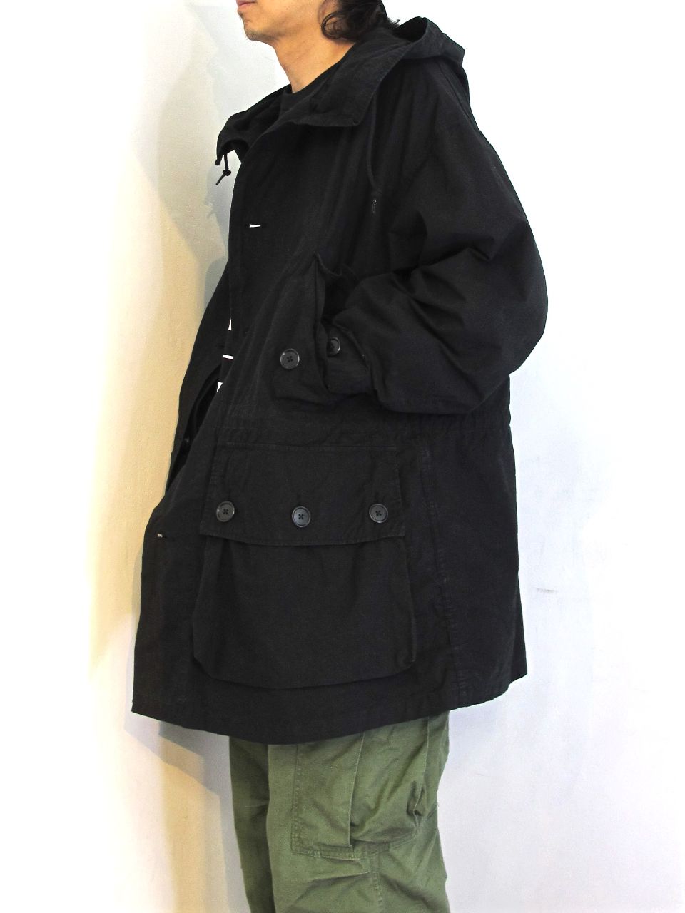 COOTIE PRODUCTIONS - GARMENT DYED UTILITY OVER COAT (GRAY